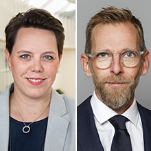 Marie Morell, ordf SKR:s sjukvårdsdelegation och Jakob Forssmed, socialminister.